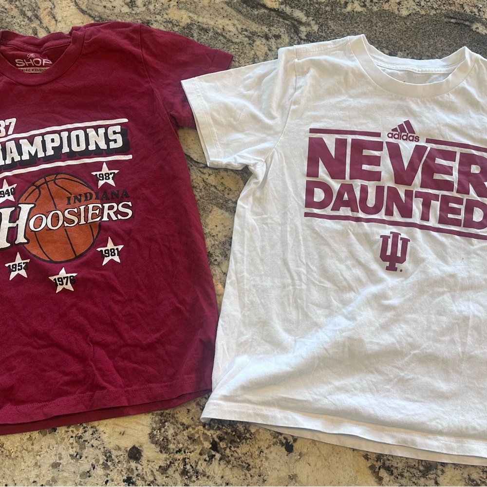 Kids Indiana Hoosiers (IU) T-Shirt Set - Red and White